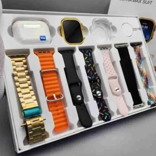 I20 Ultra Smart Watch With Earbuds And 7 Straps